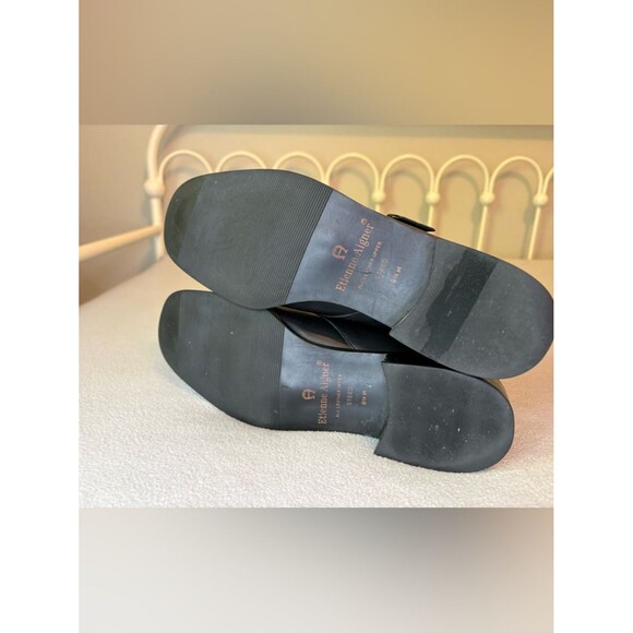 Etienne Aigner Black Leather Monk Strap Dress Shoes 8.5 main image 4